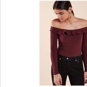 REFORMATION OFF THE SHOULDER TOP